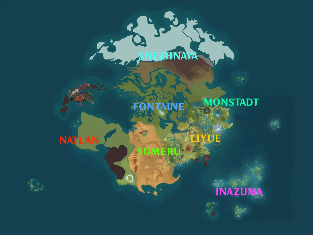 مپ تایوات بازی گنشین ایمپکت