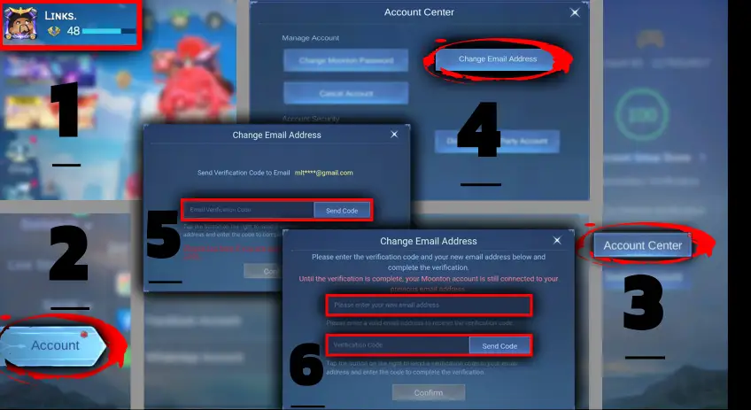 آموزش عوض کردن ایمیل موبایل لجند